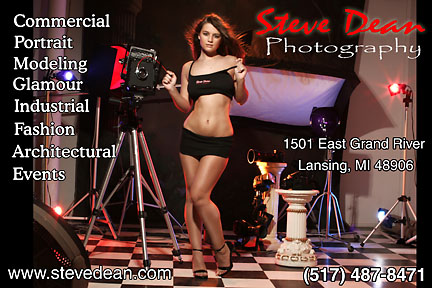 Steve Dean Photography is a full service photographic studio. Located in Lansing, Michigan. We offer a wide range of services for commercial and personal clients. Including Maternity, Glamour, and Boudoir photos.